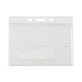 Advantus Frosted Rigid Badge Holder, 3 3/8 x 2 1/8, Clear, Horizontal, PK25 76075